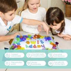 Kids Light Table Sensory Light Box Blue Classroom Learning Stress Relief Gift