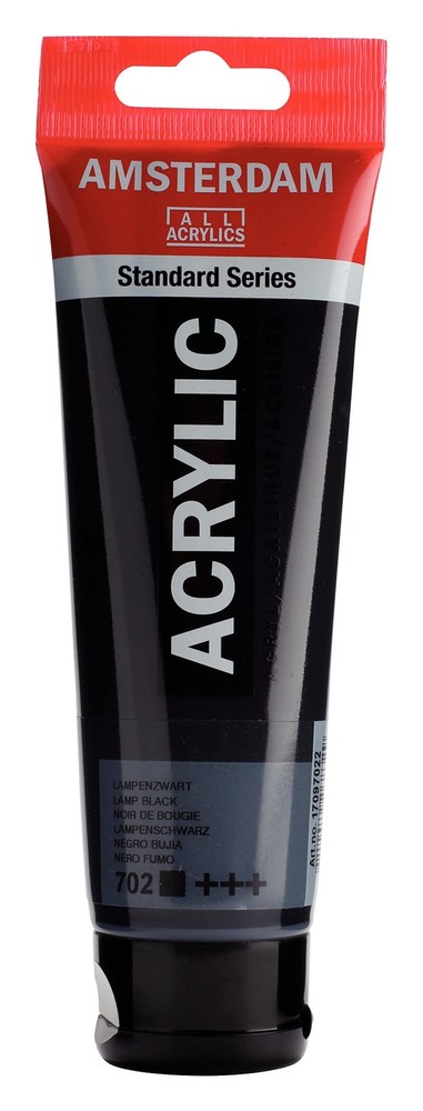 Amsterdam Standard Series Acrylic Tube 120ml Lamp Black 702 (17097022)