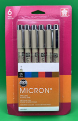 Sakura Pigma Micron 05 0.45mm Assorted 6-Color Set Made in Japan NOS Sealed