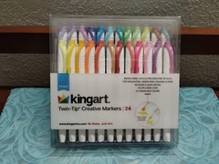 Twin-Tip Creative Markers 24- Soft Pastel Highlighter Pens Broad & Fine Tips…