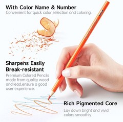 172 Colored Pencils, Shuttle Art Soft Core Color Pencil Set for Adult Coloring B