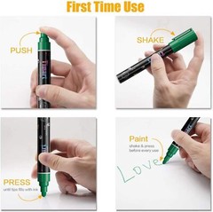 Liquid Chalk Markers Washable Fluorescent Neon 6mm Tip 1/Pk, Select: Color