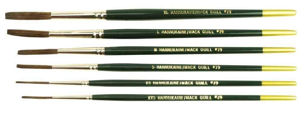 (6) Andrew Mack Brush Hannukaine Quill Brushes Series 79 Size X Home