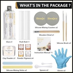 Kintsugi Repair Kit – 4 Colors, Food Safe Gold Glue for Ceramics, Glass & Potter