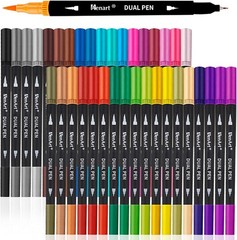 36-Color Non-Toxic Dual Tip Markers for Calligraphy and Hand Lettering