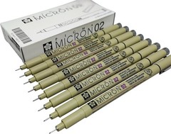 Sakura Pigma Micron Drawing Pens 02 Black Ink, Line Width 0.3Mm – 8 Pack of Micr