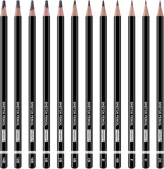 12 Pieces Graphite Pencils(14B – 2H) Professional Drawing Sketching Pencil Set