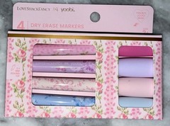 NEW yoobi x Love Shack Fancy 4-Pack Dry Erase Markers Multicolor Ink Set Target