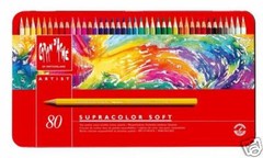 Caran D’ache Supracolor Watercolour Pencil 80 Colour Tin