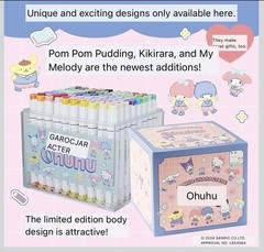 Ohuhu x Sanrio 80 Color + 1 Blender Brush & Broad Alcohol Marker Set JAPAN