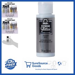 Acrylic Paint 2 oz Silver with Glitter Finish for Arts and Crafts Projects