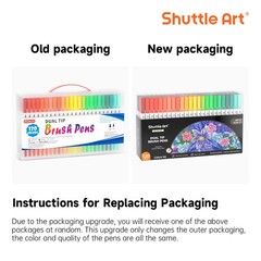 120 Colors Dual Tip Brush Marker Pens with 1 Coloring Book, Fineliner and Bru…