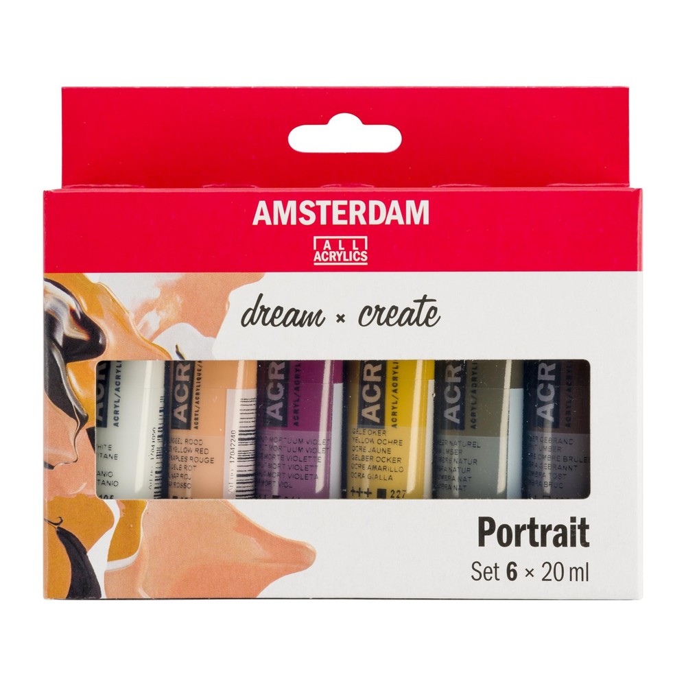 Royal Talens Standard Series Acrylic Color 20ml Tubes Set Of 6 Portrait Colors