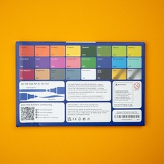 ARTISTRO 24 Dual-Tip Fabric Markers – Fabric Decorating Kit – Permanent for