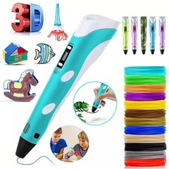 3D Printing Pen Set 3D Drawing Pen with Led Display 12 Color Filament Kid Gift