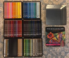 prismacolor premier colored pencils, soft core, 132ct. Very good condition