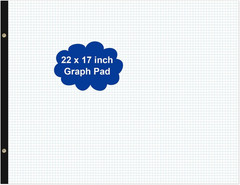 Large Engineering Graph Paper Pad 22×17 50 Sheets 4×4 Grid Drafting