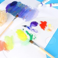 2 Pack 11.8 x 7.9 Inch Acrylic Paint Palette with Thumb Hole Clear Paint Pall…