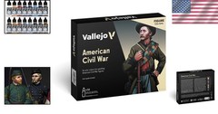 Civil War Miniature Paint Set 16 Colors 18ml Dropper Bottles Historical Accuracy