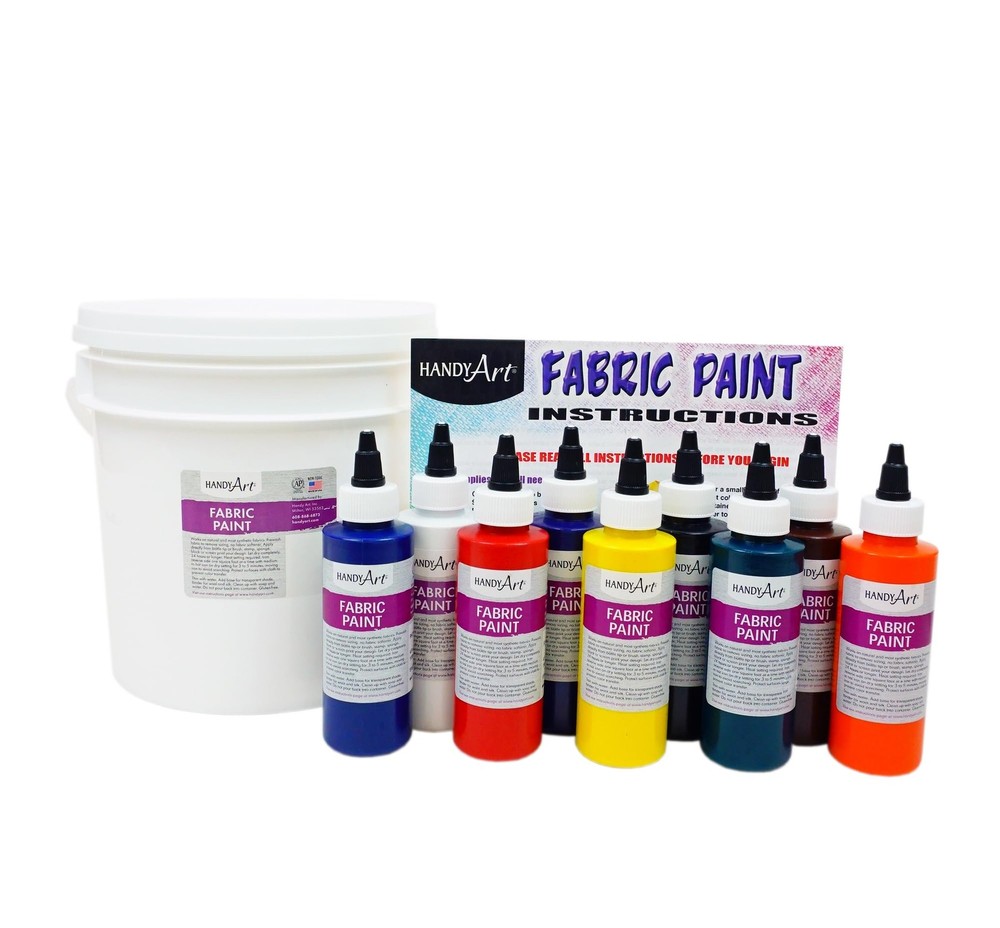 Handy Art 9 color – 4 ounce Fabric Paint Kit, Assorted, Оnе Расk