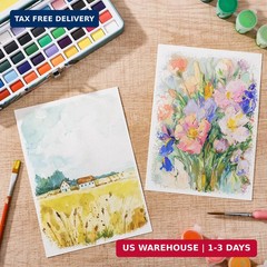 80 Sheets Watercolor Paper Bulk, 110 lb/230 GSM Cold Press Paper White Water Col