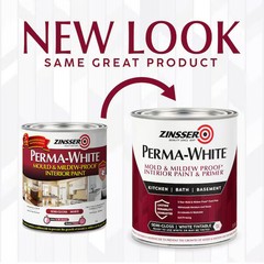 Zinsser Interior Paint, Semi-Gloss, Water Base, White, 1 qt 2754 Zinsser 2754 1
