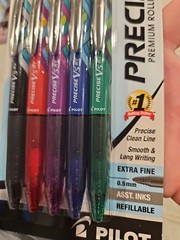 Pilot Precise V5 Pens Deco Collection Assorted 5/Pk .05 Pens SEALED NEW
