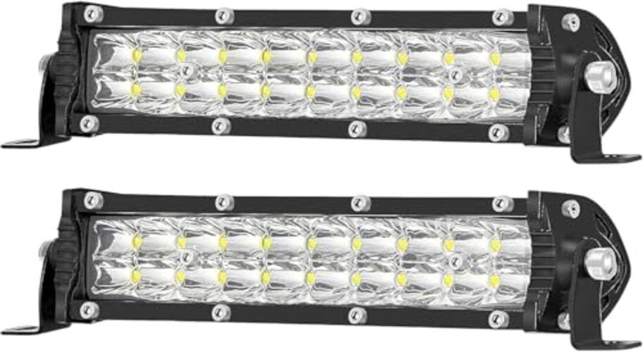 LED Light Bars for Truck, 7 Inch Slim 12V 24V 120W 10000lm Double 7 Inch 2 Pack