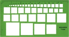 Westcott T-828 Technical Squares Drawing and Drafting Box of 12, Multicolor