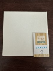 Hand made modern Canvas White, 6 x 6 inches