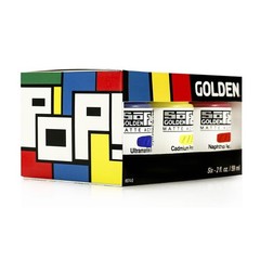 Golden SoFlat Matte Acrylic Paint, Pop Set (0974-0) 12 Fl Oz (Pack of 1)