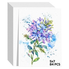 84 Sheets Watercolor Paper 5×7, 110lb/230gsm Cold Press Watercolor Paper Bulk…