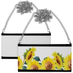Sublimation Blank White Wallet With Chain Blank Diy Craft Bag Heat Transfer Penc