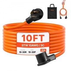 10 ft Dryer Extension Cord, 3-Prong NEMA 10-30P to 10-30R Dryer Cord, 125V/2…