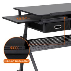 Drawing Table Adjustable Art Crafts w/ Stool Drafting Desk Creative Center Black