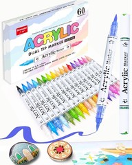 Quick-Drying, Waterproof Dual Color Acrylic Paint Markers – Perfect for Crafts