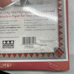 Riverside Paper Co Pack 50 Red Heavyweight Groundwood Construction Paper 9×12