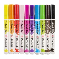 Brush Pen Set 10 PCS Bright Colors 11509803 Art Drawing Coloring Supply