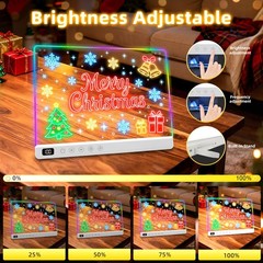 Lumiboard Led Drawing Board with 13 Light Effects, 16″ 14″W x 11″H, White