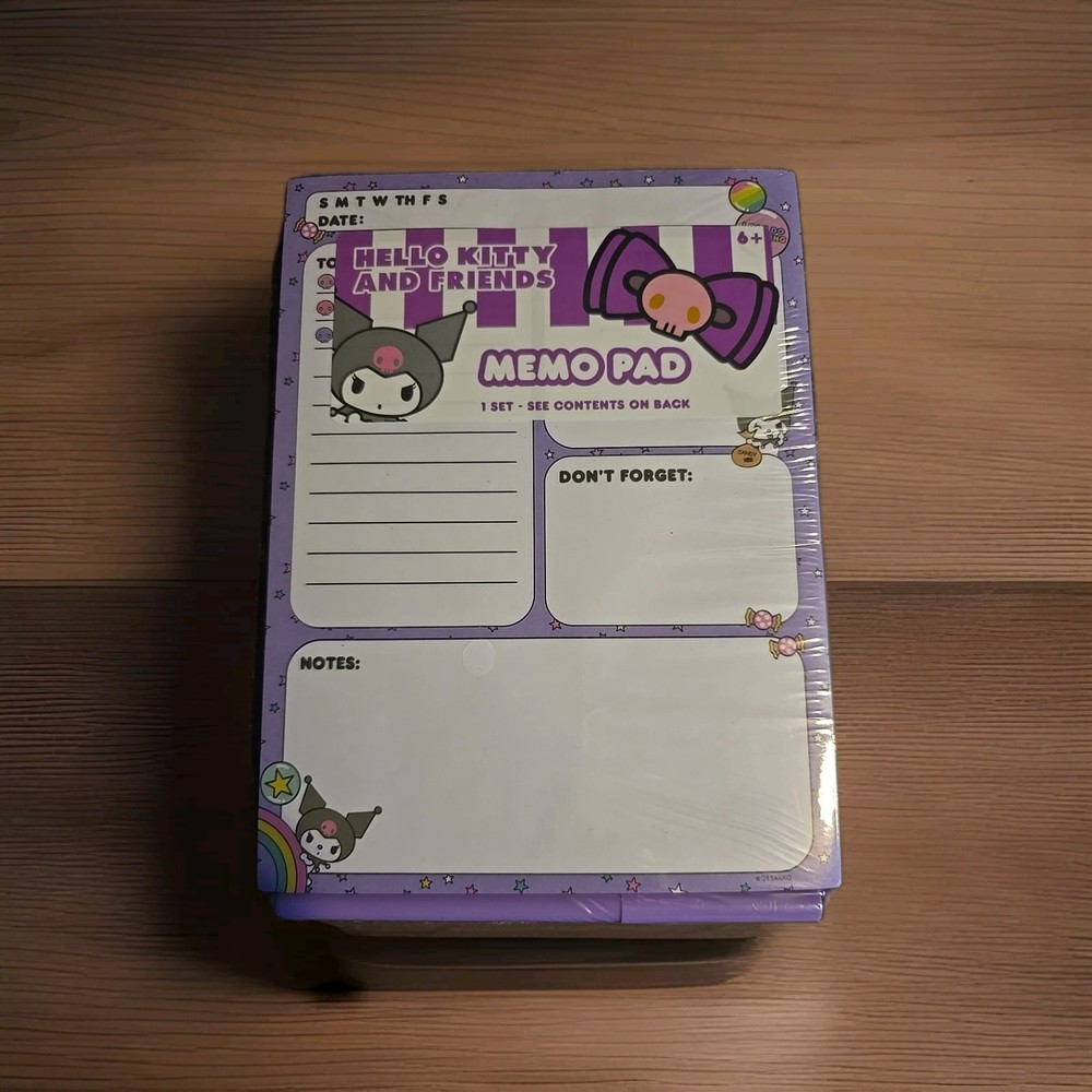 Brand-new Sanrio Hello Kitty & Friends KUROMI 80 Sheet & Pen Memo Pad