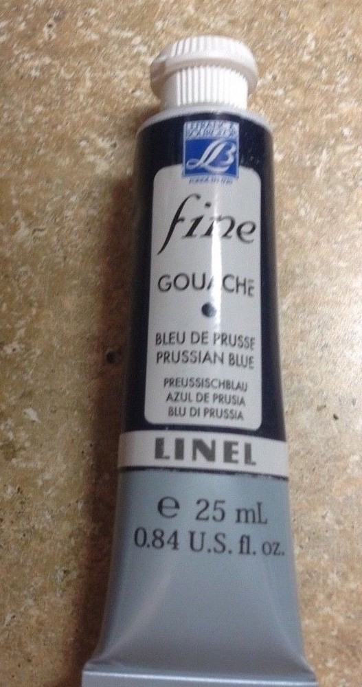 LeFranc & Bourgeois Fine Gouache, Prussian Blue, 25 ml.
