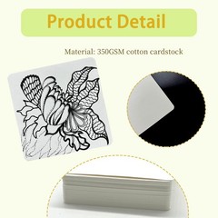 60 PCS Square Drawing Supplies, 4.5 x 4.5 Inches Artist Trading Cards, Blank …