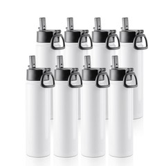 8 Pack Sublimation Blank Tumbler 22 OZ Sports Wide Mouth Stainless Steel Wate…