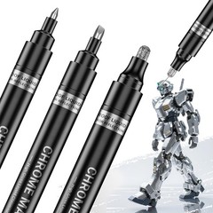 3Pcs Silver Liquid Mirror Chrome Markers Permanent Reflective Metallic Paint Pen