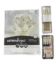 Astrodesigns Cardstock 50 Sheets, Zebra Sarasa Clip Gel Pens 5ct, & Noted By Pos
