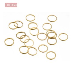 Round Earring Beading Hoop Rings Circle Link Ring 8mm/ 0.3″ Brass Tone,100pcs