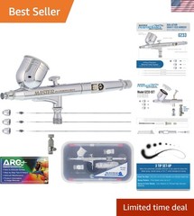 Performance Airbrush Kit G233 with 0.2, 0.3 & 0.5mm Nozzles – Metal Design