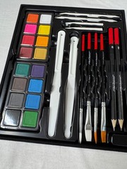 105pc Art Drawing Set Kit, Teens Adults, Pastels, Watercolor, Oils Paint Pencil