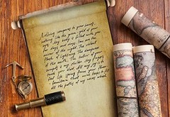 2 PCS Blank Scrolls with Wood Rods – Perfect for Wedding Vows, Invitations, Cosp
