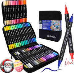 Artecho Acrylic Paint Markers 48 Colors with Bag, Acrylic Paint Pens with Brush